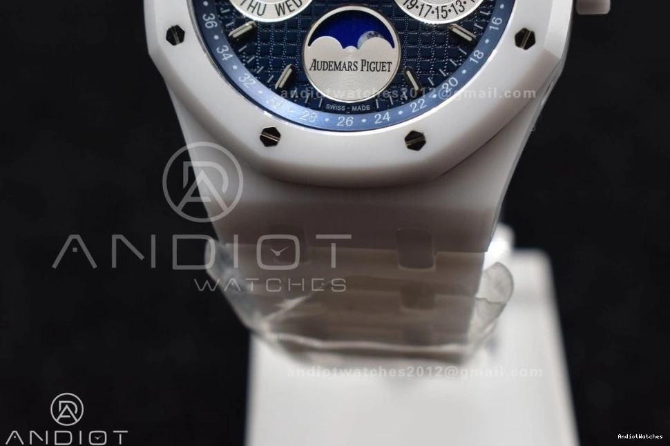 A Bracelet Oak 1052 26579cb Royal APSF Best on Ceramic White SmoothTexture Edition Ceramic Calendar Perpetual 0929